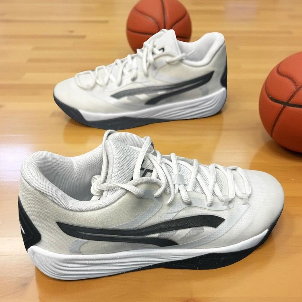 PUMA Stewie 2 Team Womens Basketball Sneakers White Black Size 9 Brand New